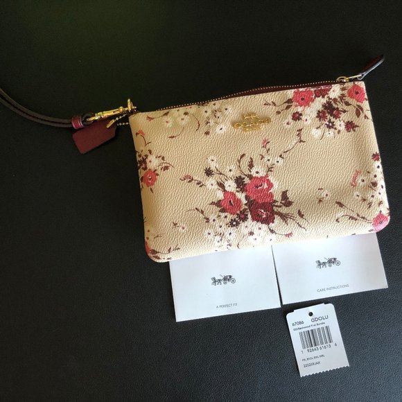 COACH-Small Wristlet BEECHWOOD FLORAL BUNDLE - Picture 4 of 8